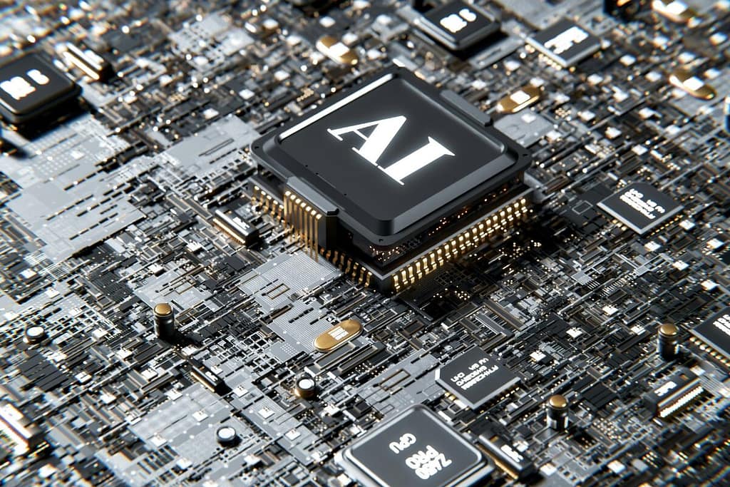 AI caption on a motherboard